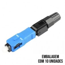 Conector Fibra Óptica SC/PC Incorporado Frio Pct 10un Exbom