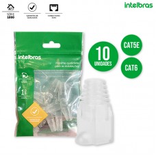 Capa Conector RJ45 Cat5e Cat6 10un Conex 1000 Intelbras
