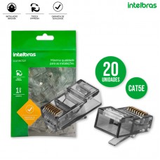 Conector RJ45 Cat5e 20un CONEX 3000 Intelbras