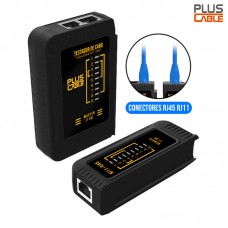 Testador de Cabo de Rede RJ45 e RJ11 LT-100BK Plus Cable