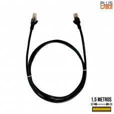 Cabo de Rede Cat6 1,5m PC-ETH6U15BK Plus Cable - Preto