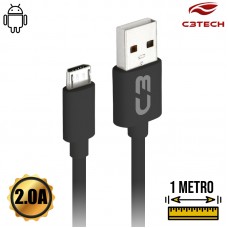 Cabo V8 1m CB-M10BK C3 Tech Preto