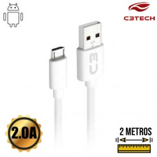 Cabo V8 2m CB-M20WH C3 Tech Branco