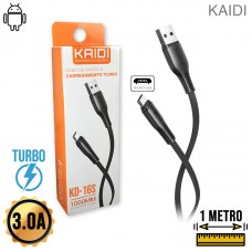 Cabo V8 1m Turbo KD-16M Kaidi - Preto