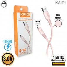 Cabo V8 1m Turbo KD-16M Kaidi - Rosa