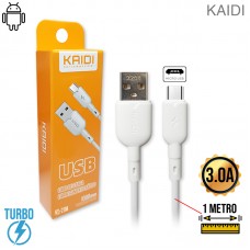 Cabo V8 1m Turbo KD-28M Kaidi - Branco