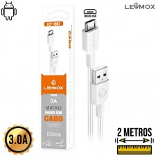 Cabo V8 2m LEY-1987 Lehmox - Branco