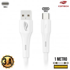 Cabo Tipo C 1m CB-C300WH C3 Tech - Branco