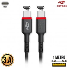 Cabo Tipo C 1m CB-P100BK C3 Tech - Preto