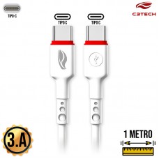 Cabo Tipo C 1m CB-P100WH C3 Tech - Branco