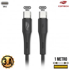 Cabo Tipo C 1m CB-P300BK C3 Tech - Preto