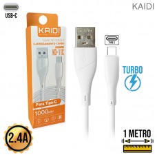 Cabo Tipo C 1m Turbo KD-11C Kaidi - Branco