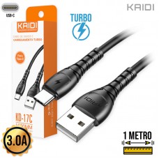 Cabo Tipo C 1m Turbo KD-17C Kaidi - Preto