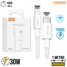 Cabo Tipo C x Lightning 1m Turbo PD 30W SJ-1601CL Kdpan
