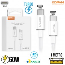 Cabo Tipo C 1m Turbo PD 60W SJ-1601CC Kdpan