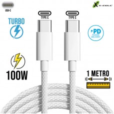 Cabo Tipo C 1m Turbo PD 100W XC-CD-129 X-Cell - Branco