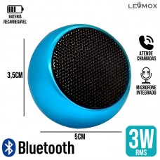 Mini Caixa de Som Bluetooth LES-M3 Lehmox - Azul
