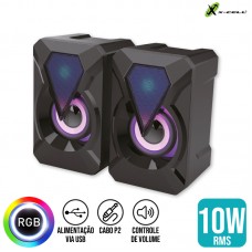 Caixa de Som 10W Gamer RGB XC-CM-18 X-Cell - Preto