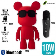 Caixa de Som Bluetooth 10W Urso XC-K2 X-Cell - Vermelho