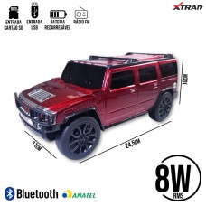 Caixa de Som Bluetooth Hummer H2 WS-901 Xtrad - Vermelha
