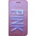 Capa Book Cover para Motorola Moto G6 Plus - Gliter Pink Vermelha