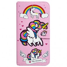 Capa Book Cover Samsung Galaxy A20 e A30 - Unicórnios Rosa