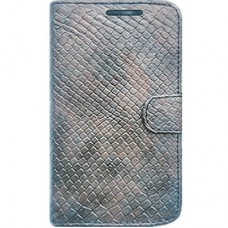 Capa Book Cover para Motorola Moto G6 Plus - Craquelê Old Silver