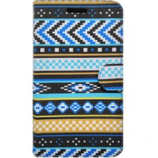 Capa Book Cover para Motorola Moto One Fusion Plus - Etnica Azul