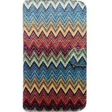 Capa Book Cover para Motorola Moto One - Etnica Colorida Gliter