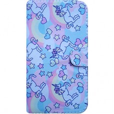 Capa Book Cover Motorola Moto G7 Play - Rainbow Unicorn