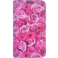 Capa Book Cover para Motorola Moto E6 - Rosas