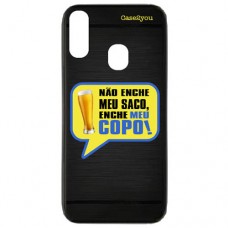 Capa para Samsung Galaxy A20 e A30 Case2you - Escovada Preta Enche Meu Copo