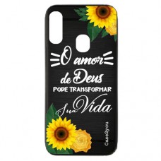 Capa para Samsung Galaxy A20 e A30 Case2you - Escovada Preta O Amor de Deus