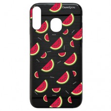 Capa para Samsung Galaxy A40 Case2you - Escovada Preta Melancias