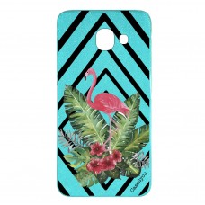 Capa para Samsung Galaxy J6 Plus Case2you - Flamingo Abstrato Gliter Azul