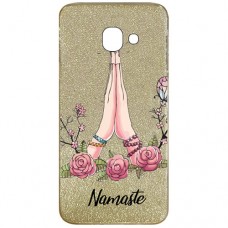 Capa para Samsung Galaxy J6 Plus Case2you - Namaste Gliter Dourada