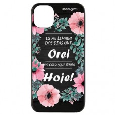 Capa para iPhone 11 Pro Max Case2you - Escovada Preta Eu Lembro