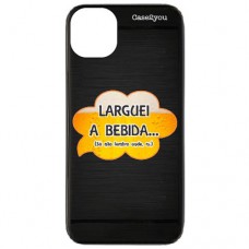 Capa para iPhone 11 Pro Case2you - Escovada Preta Larguei a Bebida