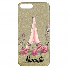 Capa para iPhone 7 e 8 Plus Case2you - Namaste Gliter Dourada