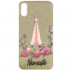 Capa para iPhone X e XS Case2you - Namaste Gliter Dourada