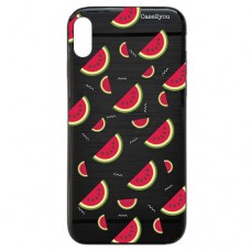 Capa iPhone XS Max Case2you - Escovada Preta Melancias