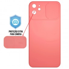 Capa para iPhone 12 Mini - Emborrachada Cam Protector Salmão