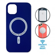 Capa iPhone 12 Pro Max - Padrão Magsafe Azul Marinho