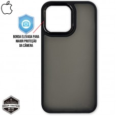 Capa iPhone 14 Pro Max - Clear Case Fosca Graphite Black