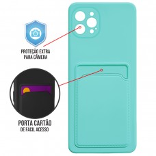 Capa para iPhone 12 Pro - Emborrachada Case Card Verde Claro