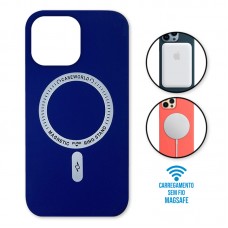 Capa iPhone 14 Pro Max - Padrão Magsafe Azul Marinho