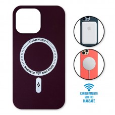Capa iPhone 14 Pro Max - Padrão Magsafe Vinho