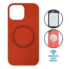 Capa iPhone 14 Pro - Padrão Magsafe Laranja