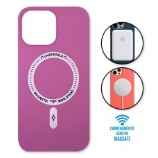 Capa iPhone 14 Pro - Padrão Magsafe Magenta