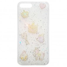 Capa para iPhone 7/8 e SE 2020/2022 - Transparente Gliter Carrossel